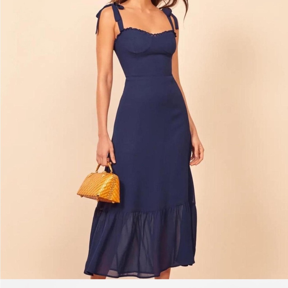 Reformation Nikita dress in navy, size 2
